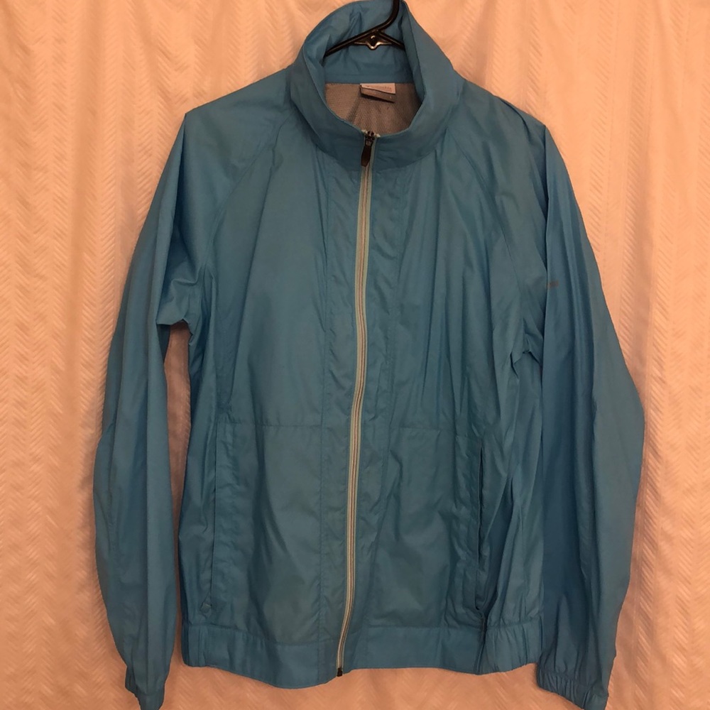 Columbia sport wear blue rain jacket